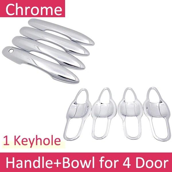 Luxury Chrome Door Handle Cover Trim Protection Cover for Toyota Camry Daihatsu Altis XV70 70 2018~ Car Accessory Sticker