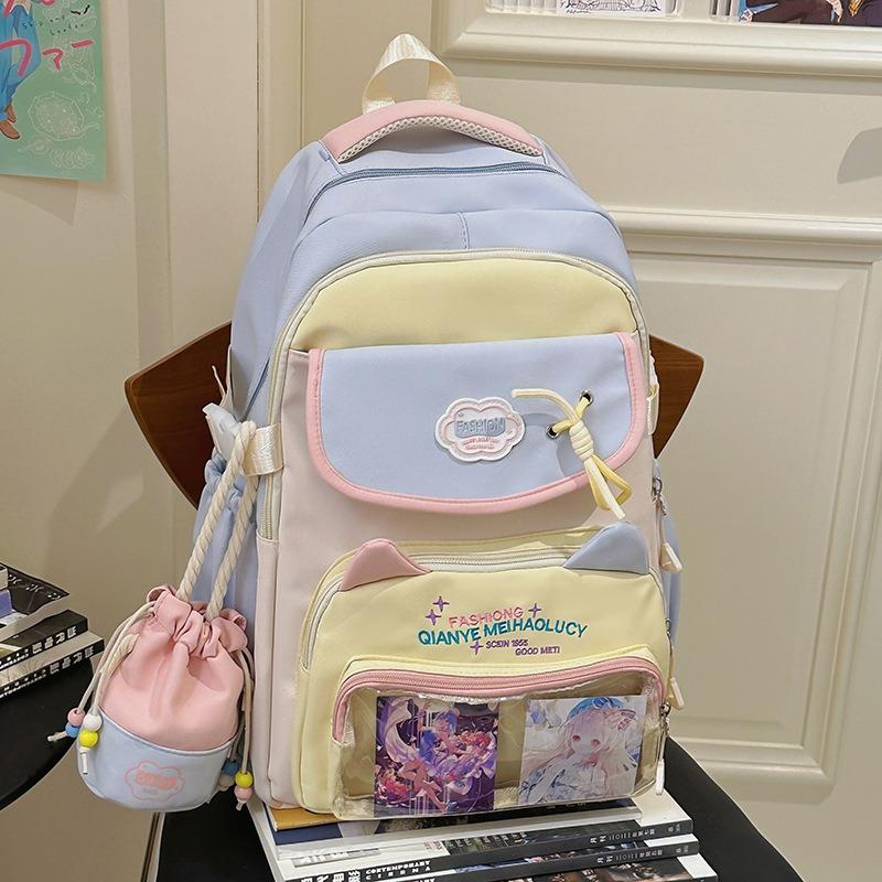 Cute cat small fresh junior high school student large capacity schoolbag high school student backpack college girl baby bag
