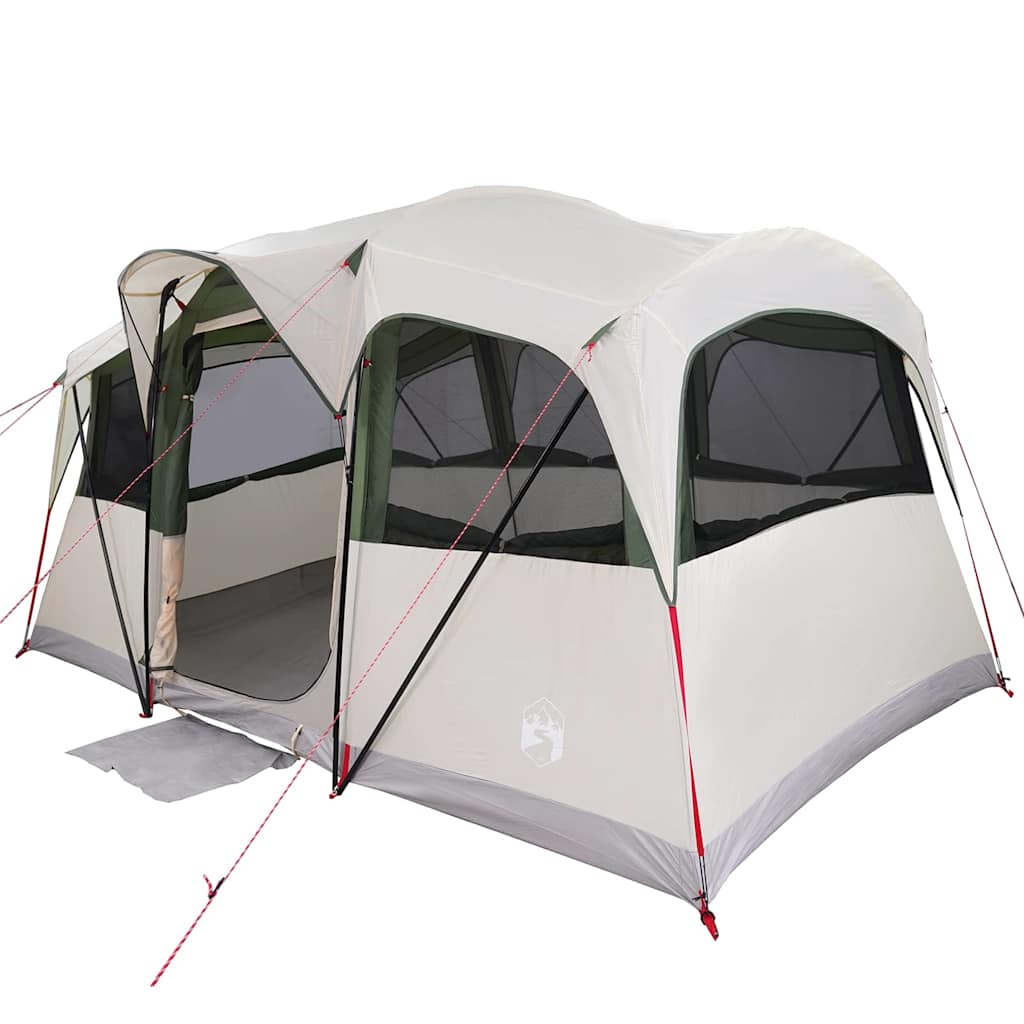 Family Tent with Roof White and Green 435 x 255 x 216 cm