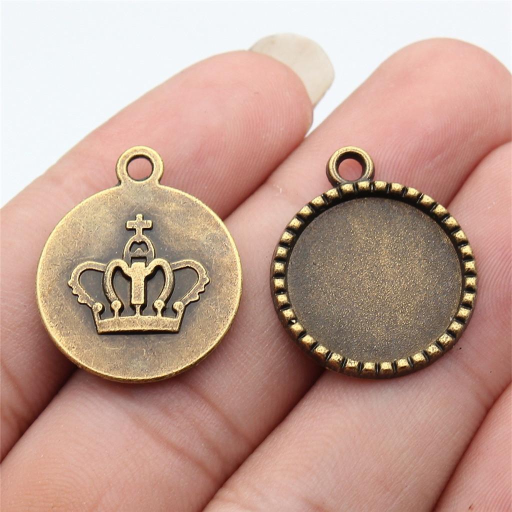 Accessories Parts Fit Round 18Mm Glass Cabochon Base Setting Tray Vintage Jewelry Supplies QA018