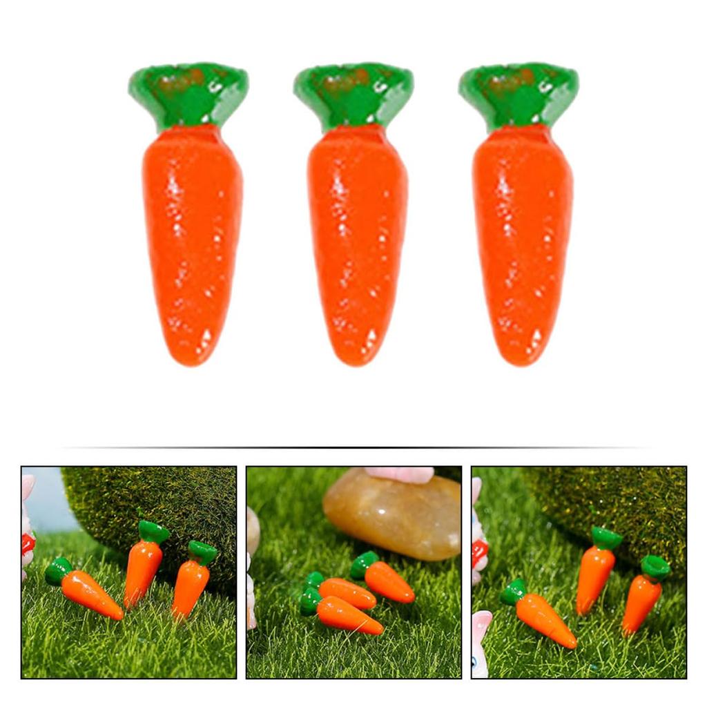 SUPVOX Artificial Carrots, Set of 12, Resin Miniature Carrot Decorations, Desktop Decorations for Easter, Home Decor and Gifts