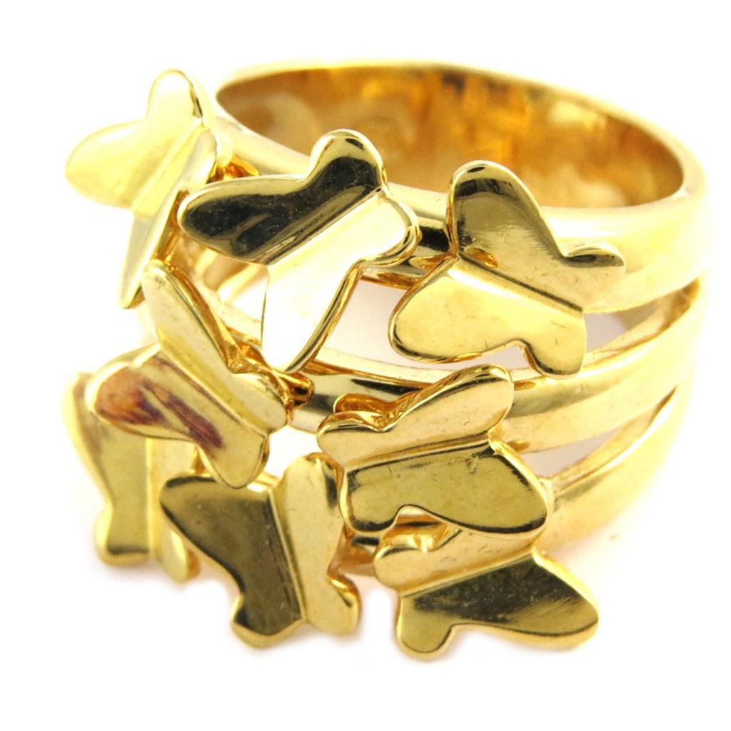 Inel placat cu aur „Fluturii fericirii”