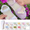 1 Set Handgehäkelte Haken Gummisohle Unterseite Anti-Tritt Hohlfaden DIY Schmetterling Sommer Mädchen Sandalen DIY Schuhe Gehäkeltes Material