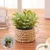 XIYA FLOWER Green Artificial Plants Eucalyptus Grass Woven Small Potted Plants Grass Mound 11cm PE Material Home Decoration