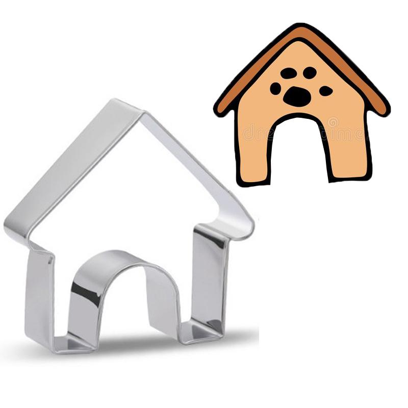 Drăguț câine casă os labă metal Cookie Cutter vase biscuiți mucegai fondant tort instrumente copt mucegai DIY