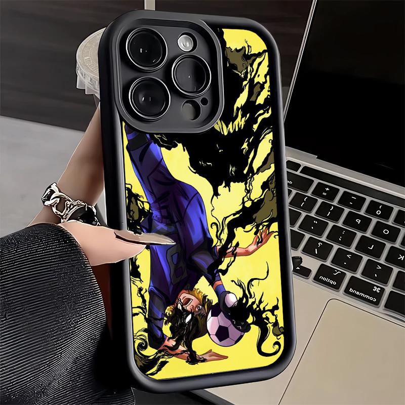 Phone Case for iPhone 17 Air 16E 15 16 Pro Max Blue L-Lock Bachira Meguru Cover 14 Plus 13 12 Mini Soft Shell Silicone Fundas