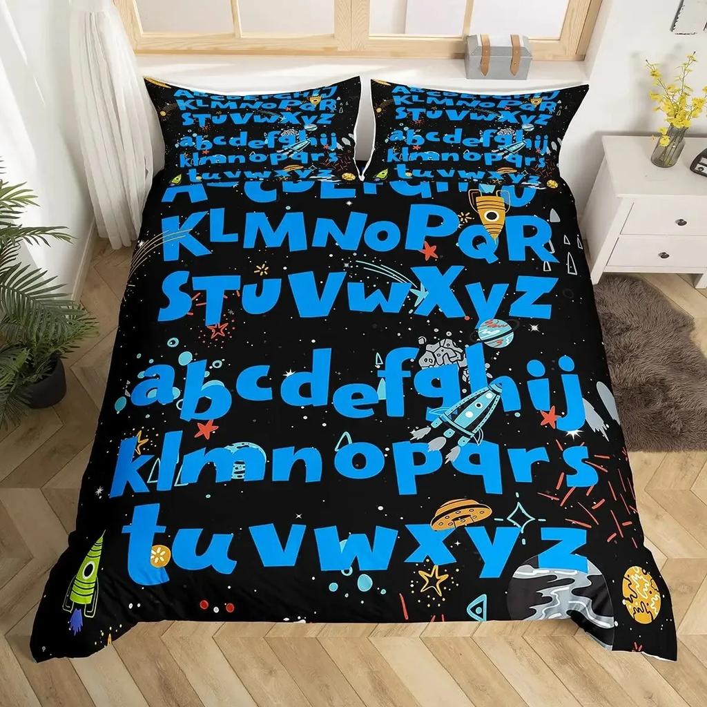 Aviation Duvet Cover Set, Air Balloon Bedding Set Space Ship Comforter Cover Space Exploration Bedding Set Luxury Quilt Cover