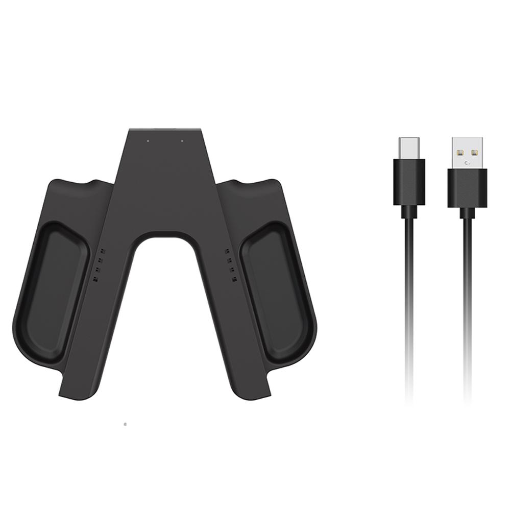 

New 2 in 1 Grip Charging Dock For Switch 2 Joy-Con Portable Charger Dock Controller Charger for NS 2 JoyCon Gaming Accessories чёрный