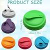 6Pcs Leakproof Soft Silicone Can Lid Beer Bottle Cap Soda Cola Cover Reusable Seal Cap