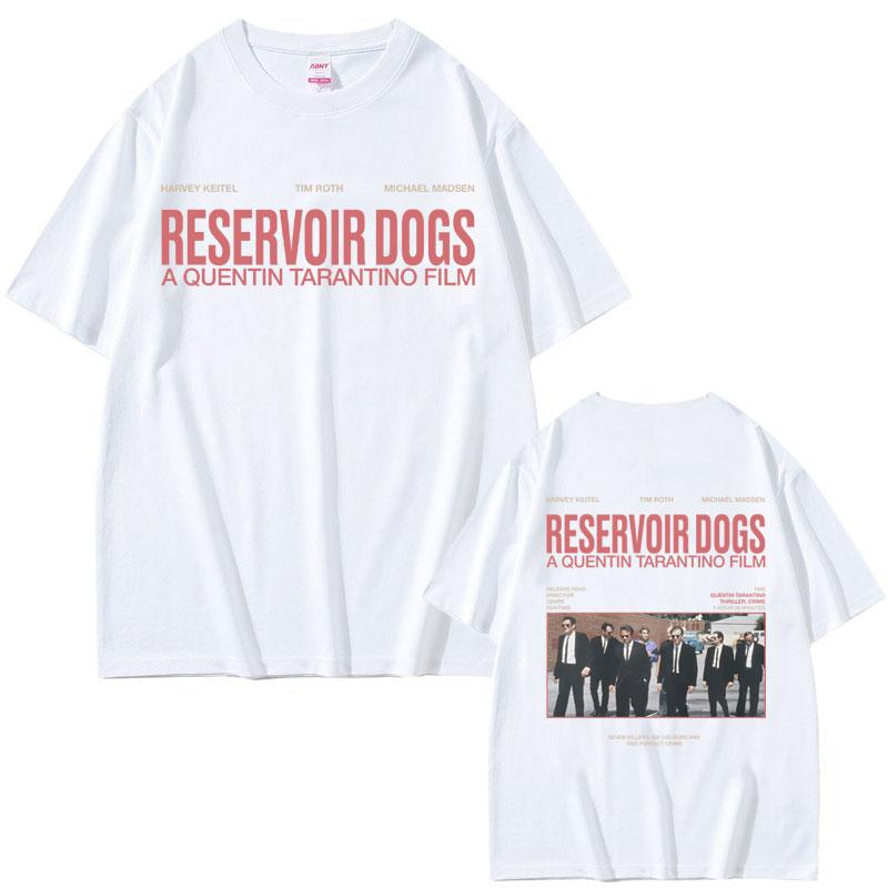 Hot Famous Director Quentin Tarantino Movie Reservoir Dogs Double Sided Print Tshirt Unisex Women Casual Vintage Oversized Tshirt