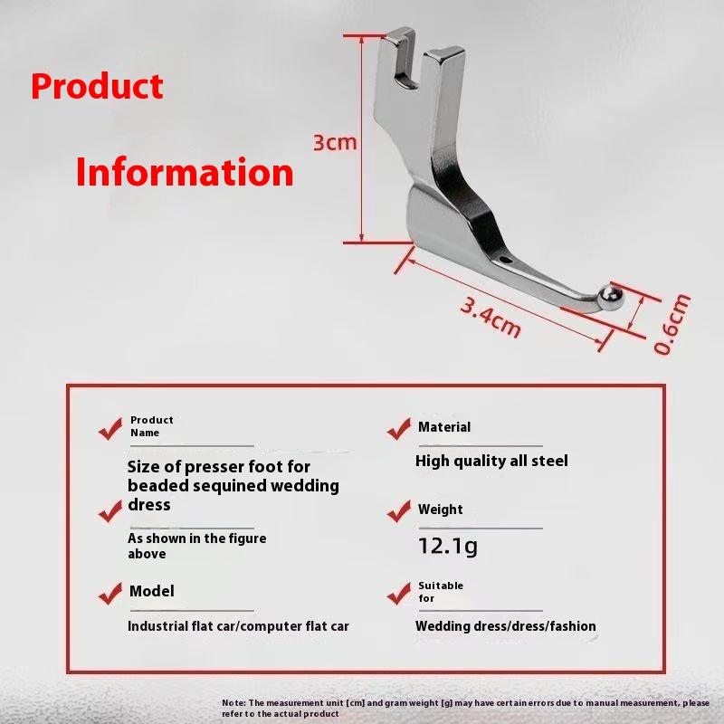 1Pc Wedding Dress Fabric Bead-Free Fixed Presser Foot Sy-236 Wedding Dress Ball Fabric Special Presser Foot