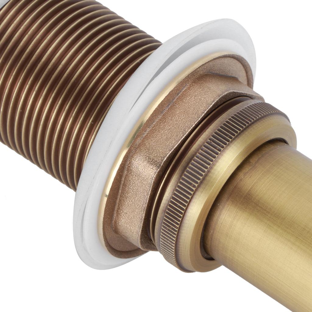 Brass Popup Drain Stopper Bathroom Basin Sink Draining Without Overflow Accessory