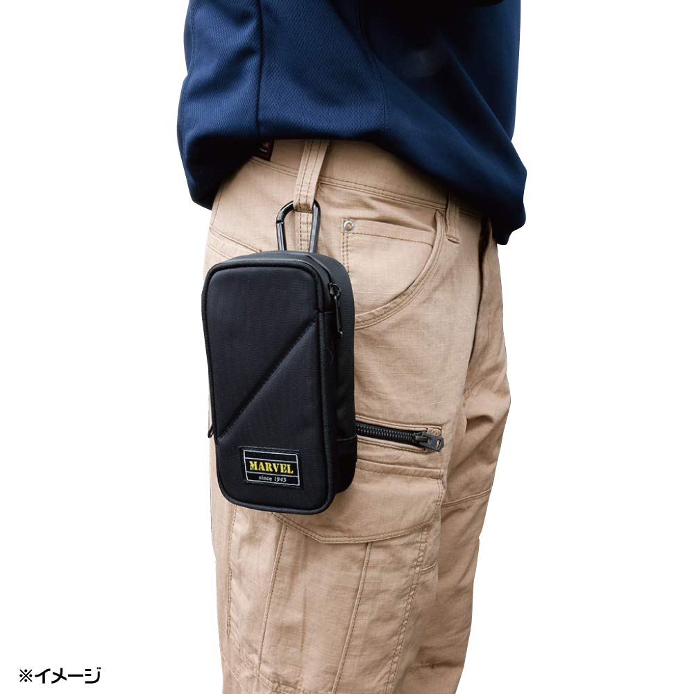 Marvel Smartphone Depth Height Width 10cm (MARVEL) Two-Tier Pouch, Black, MDP-SP3, Body 18cm, Body 6cm, Body