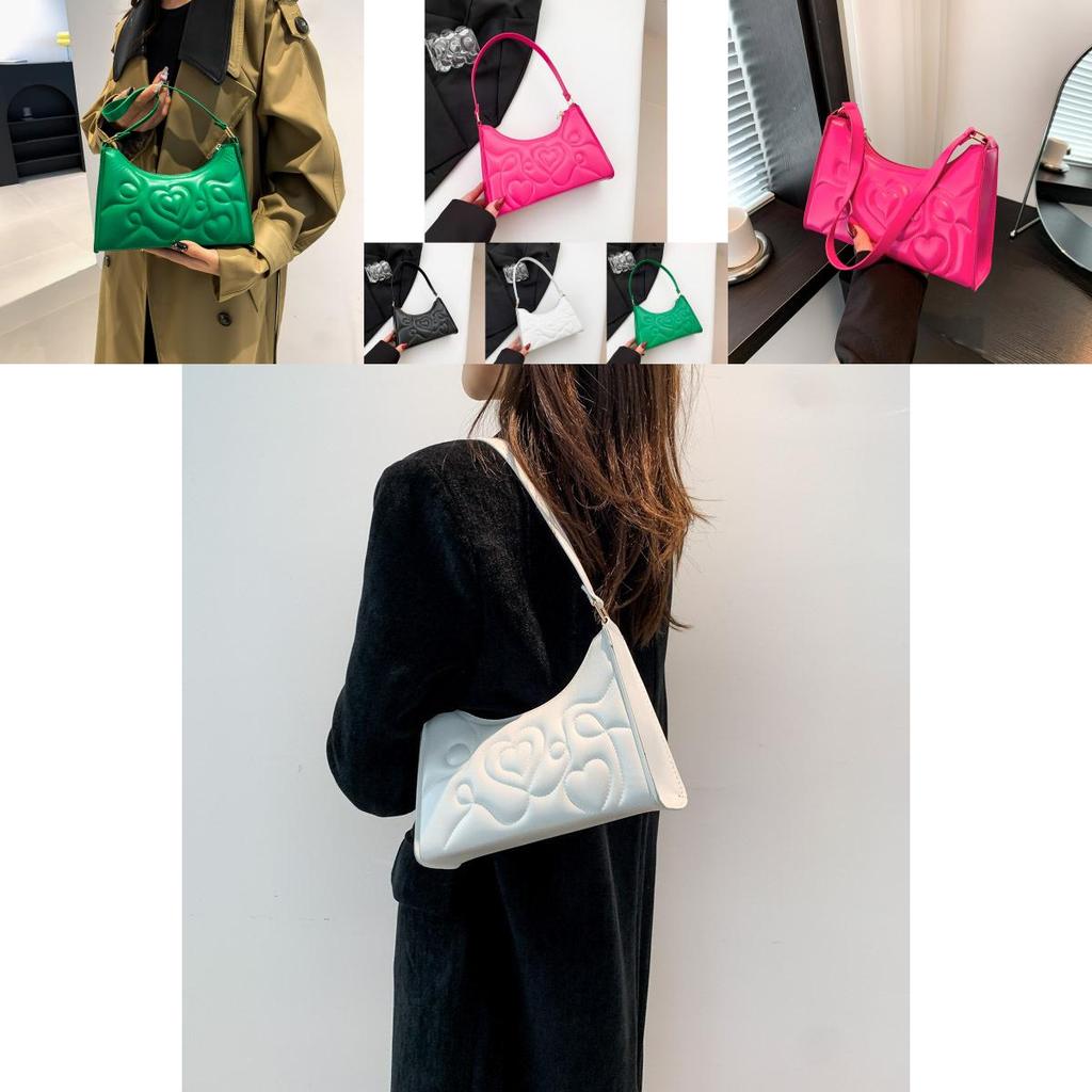 Stylish Pu Leather Shoulder Bag For Women With Zipper Closure And Inner Pouch