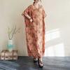 Summer Color Travel Retro Long Skirt Cotton Linen Dress