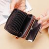 Yogodlns Womens Wallet Small Ladies Compact PU Leather Vintage Card Holder Coin Purse With Zipper Vintage Clip Organ Wrist Bag