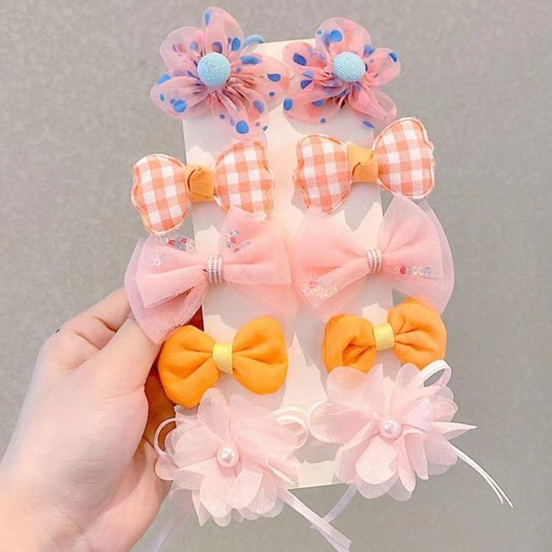 Flower Hair Band Hair Rope Yarn Bow Girl Hair Rope Hair Accessories Girls Cute Rubber Band Headband