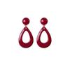 Zhong *****'s same retro New Year's red water drop earrings for women, Hong Kong style temperament exaggerated atmosphere elegant earrings