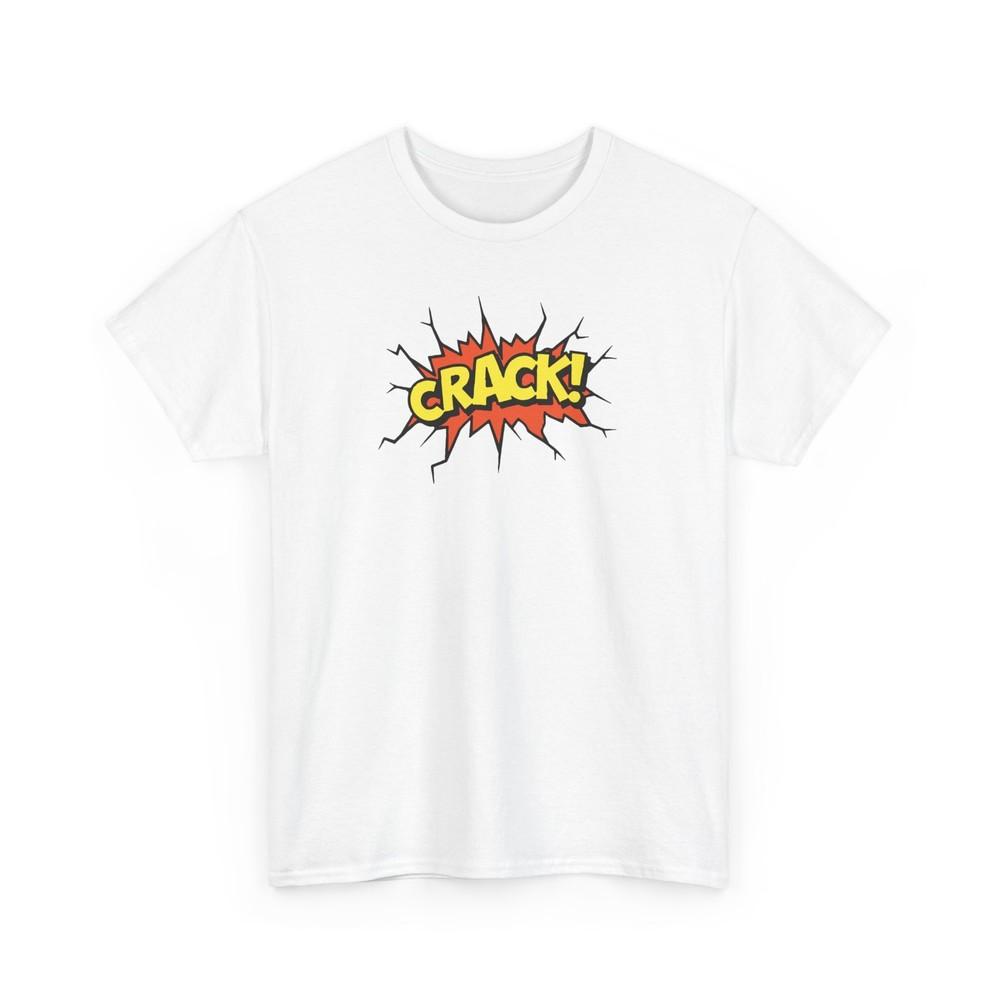 Cartoon Fight Scene Crack Tshirt Tops Tee, Funny Graphic Shirt, Unisex Cotton Top, Humorous
