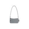 Penn 21 Solid Color Embossed Letter Hardware Zipper Closure Leather Underarm Handbag Women Handbag Gray Blue CM552-LHN19