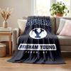 BYU Cougars blanket Flannel Blanket Soft Cozy Plush Throw for Sofa Bed Lightweight Home Decoration