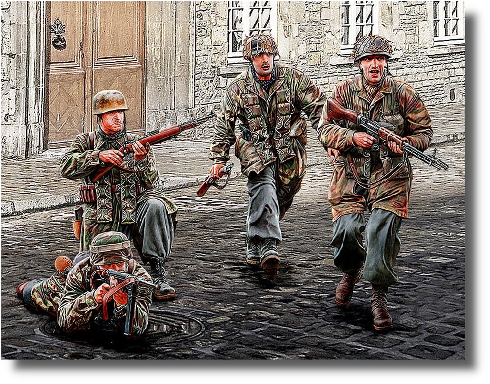 

Master Box 1/35 Scale German Fallschirmjäger (4 Figures) in Second World War Camouflage Uniform Plastic Model Kit MB35145