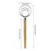 Egg Beater Stainless Whisk Wooden Handle Household Labor-Saving Flour Stirring Tool