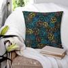 RPG Dice Teal Cluster Square Pillowcase Pillow Cover Polyester Cushion Zip Decorative Comfort Throw Pillow for Home Living Room