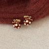Exquisite Red Lucky Bag Silver Needle Earrings - Light Luxury and Retro Chic.