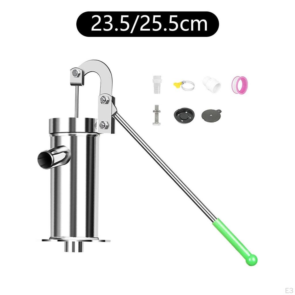 Manual Well Water Pump Kit Hand Suction with Handle Pitcher for Farms Fields