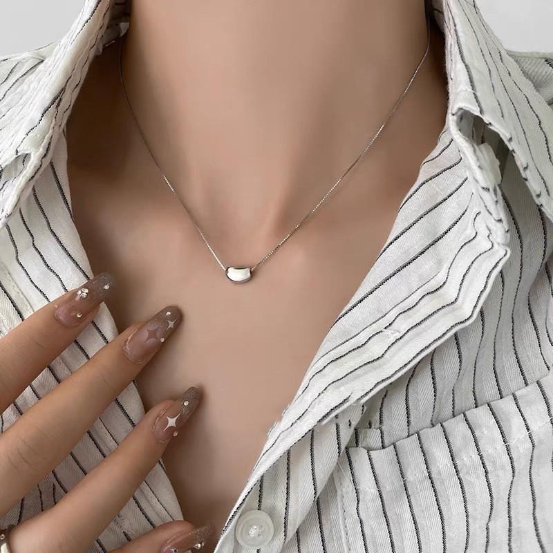 S925 Sterling Silver Zirconia Diamond Necklace for Women - Light Luxury Korean Style Clavicle Chain, Cute & High-End Fashion Accessory