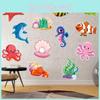 Ocean Theme Birthday Wall Decals For Kids Party Decor With Ocean Creatures Starfish Turtles For Childrens Celebration