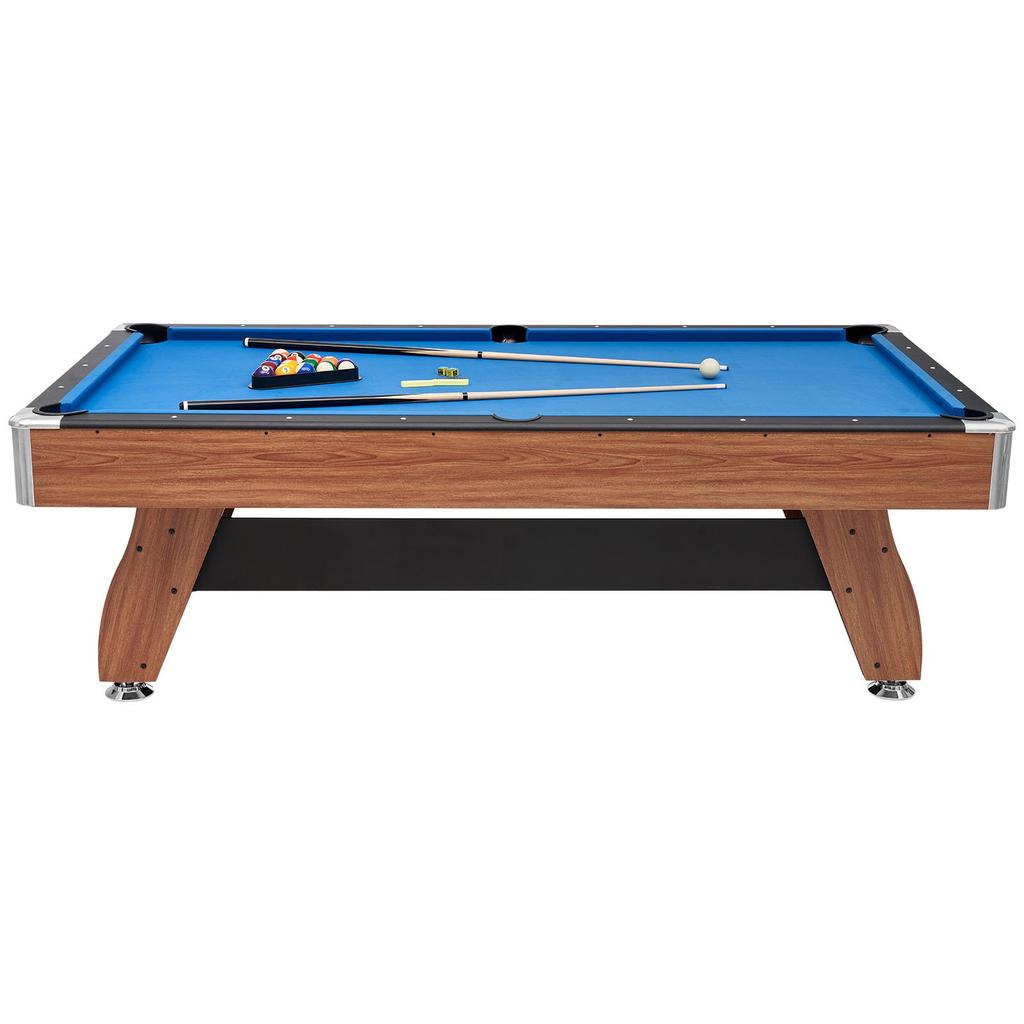 VEVOR Pool Table, 244cm Portable Billiards Tables with Wood Finish, Modern Adjustable Feet Game Table, Full Set Includes Balls, Cues, Rack
