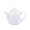 Ceramic Teapot with Built-in Filter, Available In Large & Small Sizes, Heat-Resistant, Pure White for Restaurants & Hotels.
