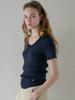 Elssibeui Scoop Neck Rib Knit Top_Navy