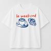 Le Weekend Coffee Croissant Shirt Retro French Graphic Tee