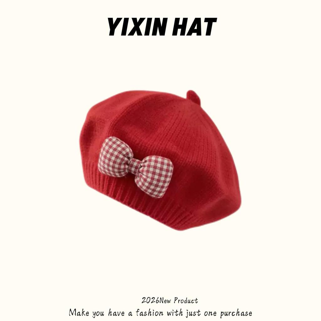 Infant Spring & Autumn Wool Beret - Cute Flower Knit Hat for Boys & Girls