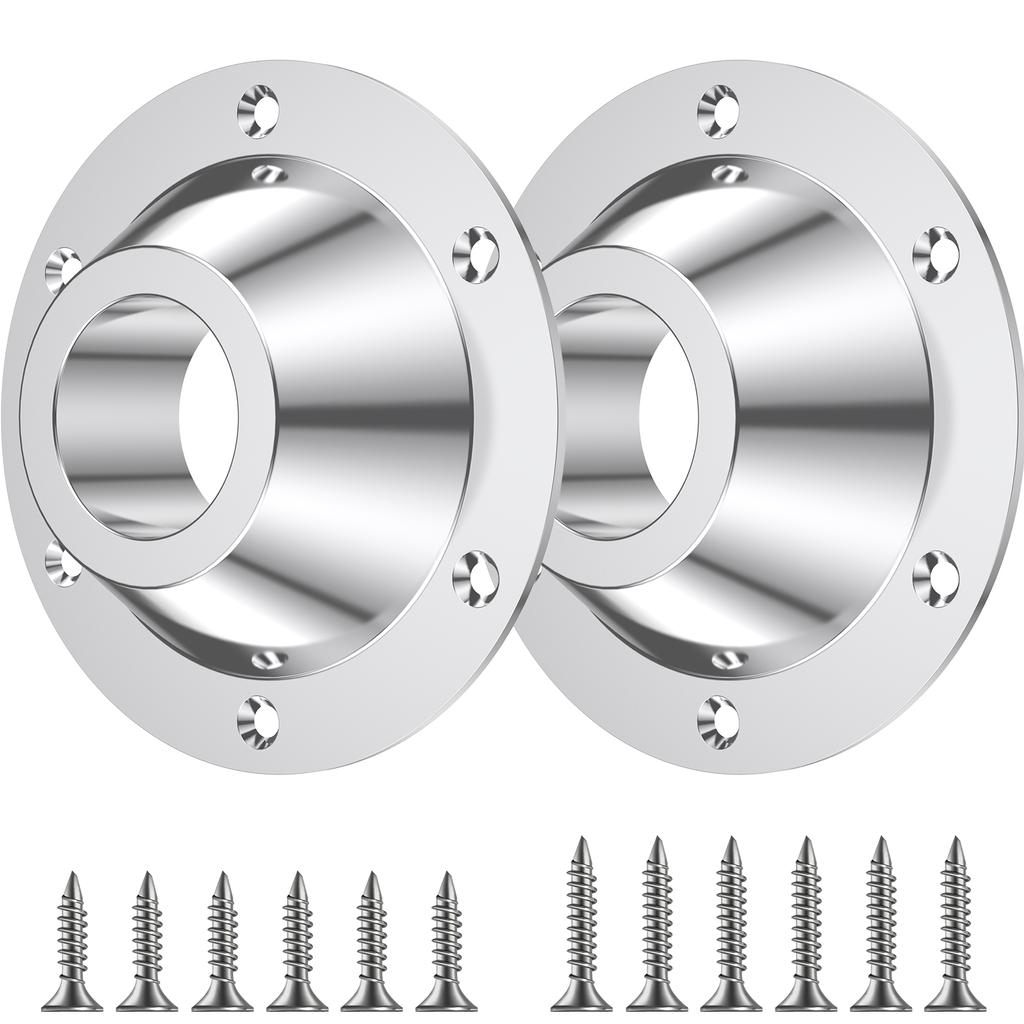 2Pcs RV Table Base Aluminium Alloy Anti-rust Yacht Table Pedestal Table Base Flange Standard Table Floor Mounting Bracket Bases