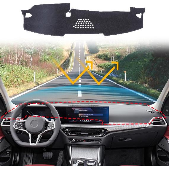 Car Dashmat Dash Mat Compatible with BMW 3 Series G20 G28 2023 2024 2025 Polyester Car Dashboard Cover Sun Shade Pad Anti-Slip Dash Board