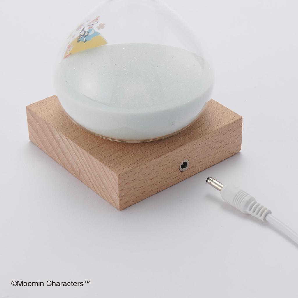 Chatani Moomin Hourglass with Counter and LED X X Item Number 15-Minute Light, Clear, H15.5 W7.5 D7.5cm, "FunScience" 152-333242W