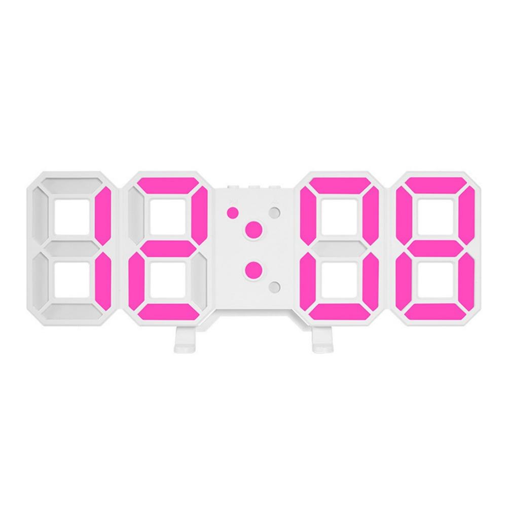 3D LED Digital Clock Simple and Stylish LED 3 Alarms Electronic USB Table Clock Time Temperature Wall Clock for Living Room