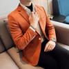Fashion Suit Coat Men's Slim Fit Velvet Elegant Blazer Coat Business Casual Wedding Suit