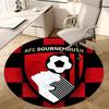 AFC Bournemouth, Σήμα Ποδοσφαίρου Καρέκλας Χαλάκι Στρογγυλό Χαλί Χαλί Γραφείου, Πλενόμενο στο Πλυντήριο, Αντιολισθητικό, Κατάλληλο για Σαλόνια, Υπνοδωμάτια
