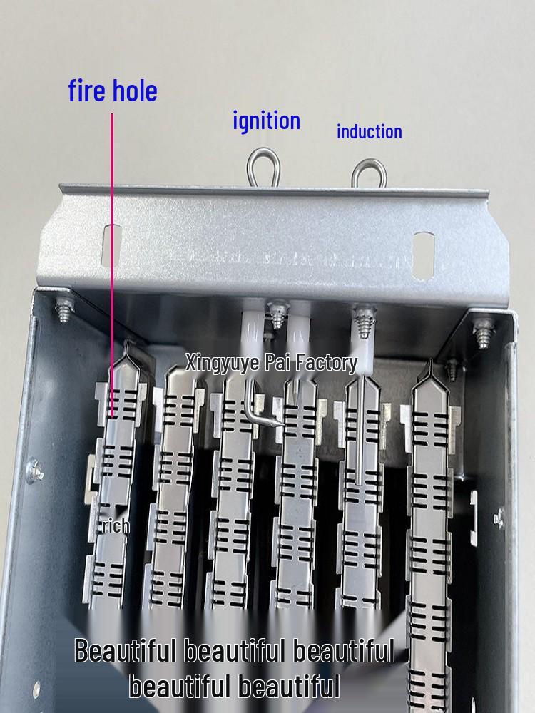 Energy-Saving Six-Row Burner Grate for Gas Steam Bun Oven and Noodle Cooker
