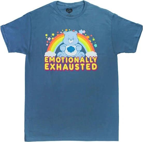 Care Bears Grumpy Emotionally Bear Exhausted T-Shirt New 100