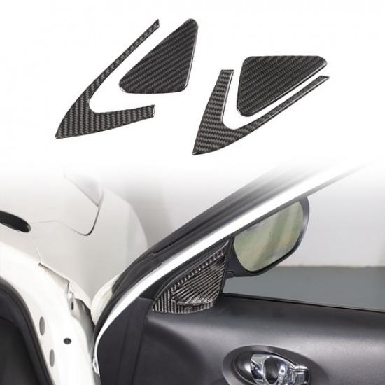 Soft Carbon Fiber Inner A-Pillar Triangle Trim Sticker For Nissan Juke 2011-