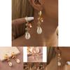 Fashion Forward Gold-plated Shell Mushroom Earrings For Women Street Style