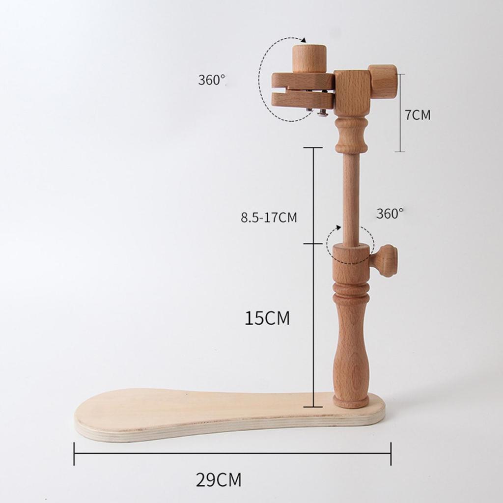 Wooden Cross Stitch Stand Accessories Cross Stitch Frame Solid Natural Beech Ring Desktop Embroidery Frame Rack for Cross Stitch