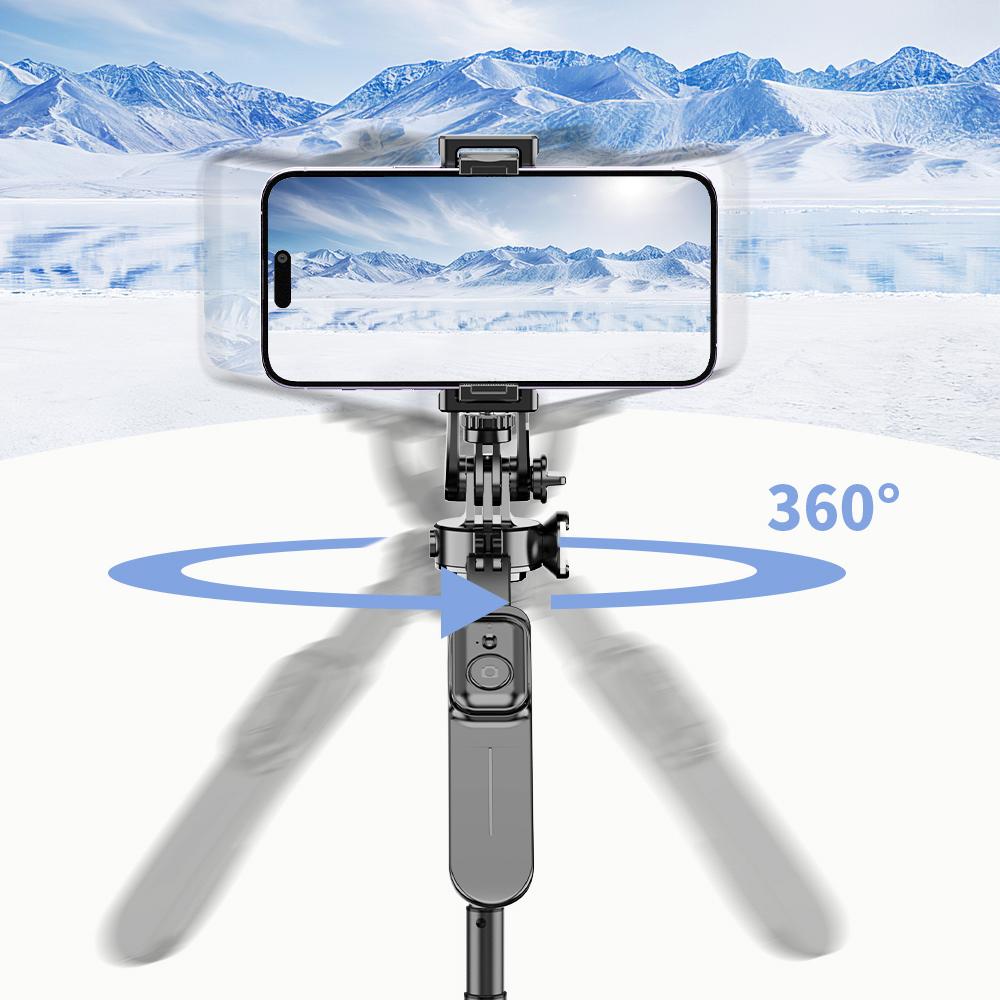 CYKE C08 Tripod Stand Floor Standing for Smartphones Live Streaming Support 360 Dgree Rotation Adjustable Height