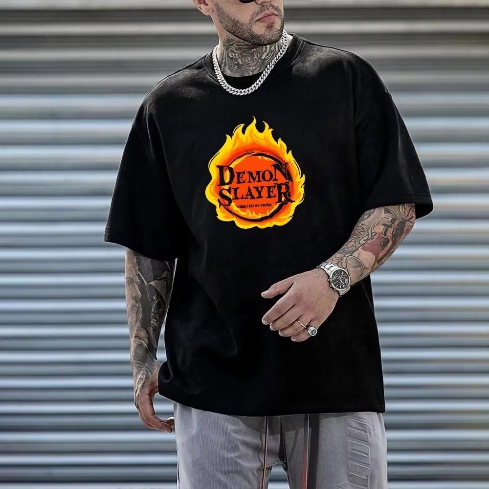 Demon Slayer Blade Mens Tshirt Purgatory Apricot Shoulang Extra Large Mens SpringSummer New Product Casual Fashion Tshirt